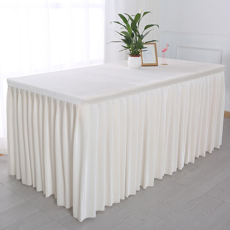 定制活动办公室酒店展会会议室桌布台布金丝绒布套长方形桌裙套酒红色