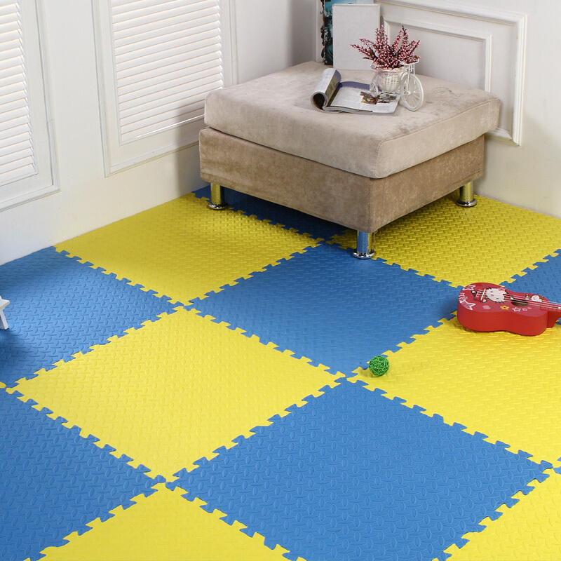 卢太太 铺在地上的积木坐垫儿童卧室拼图地板宝宝爬行垫加厚 粉色