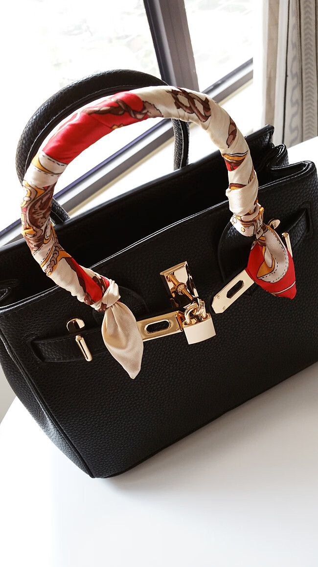 薏星 手提包系 缠 绑包包手柄丝巾窄版小丝带围巾包带配饰发带领巾 bd