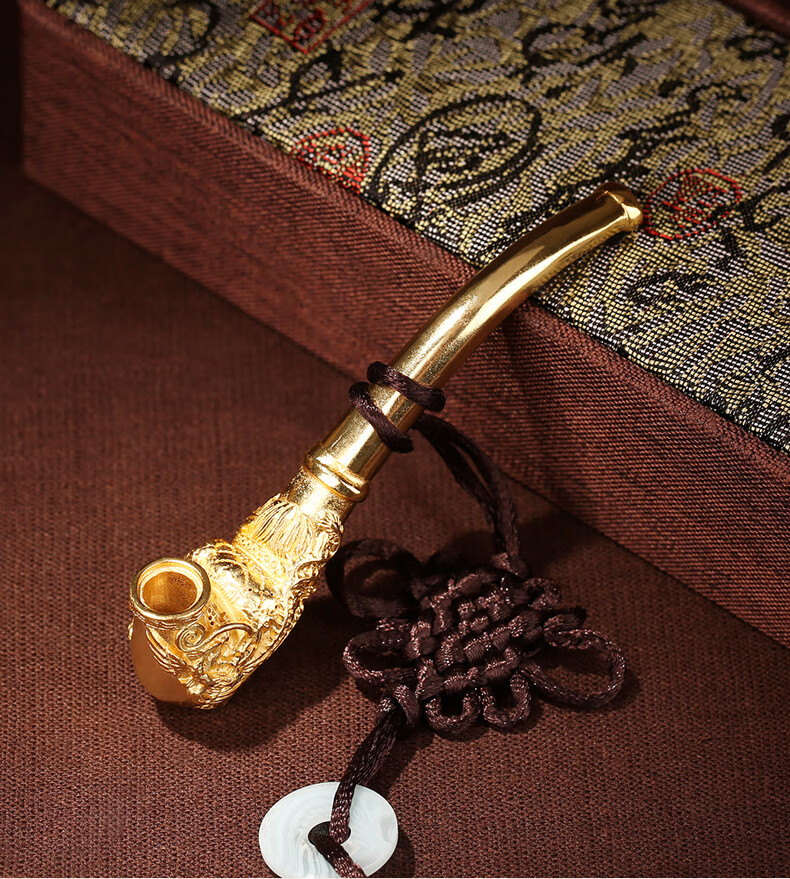纯铜电金手工雕龙烟斗【图片 价格 品牌 报价】-京东