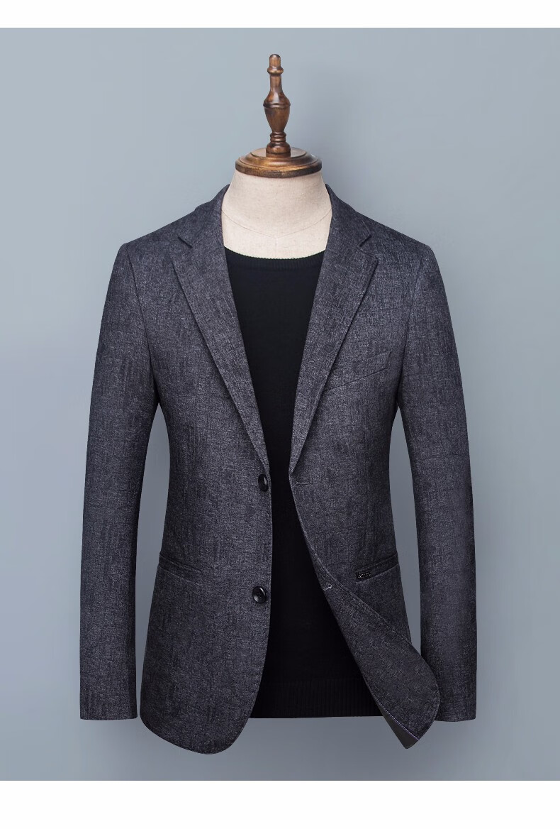 花花公子西服男修身韩版2020年秋冬新款西装男外套上衣 土黄色 175