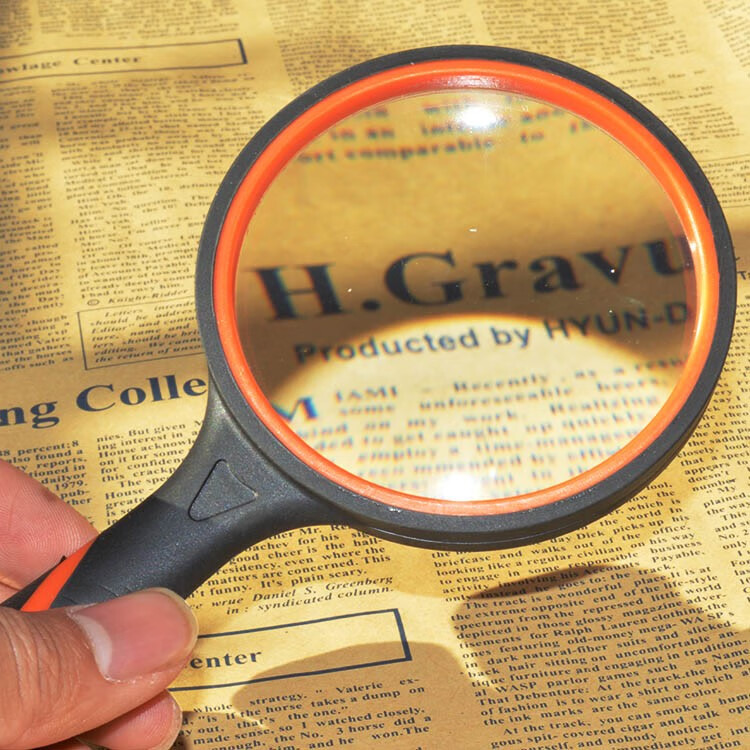 大镜面30倍高清放大镜100mm儿童老人阅读高倍高清20倍手持扩大镜 100