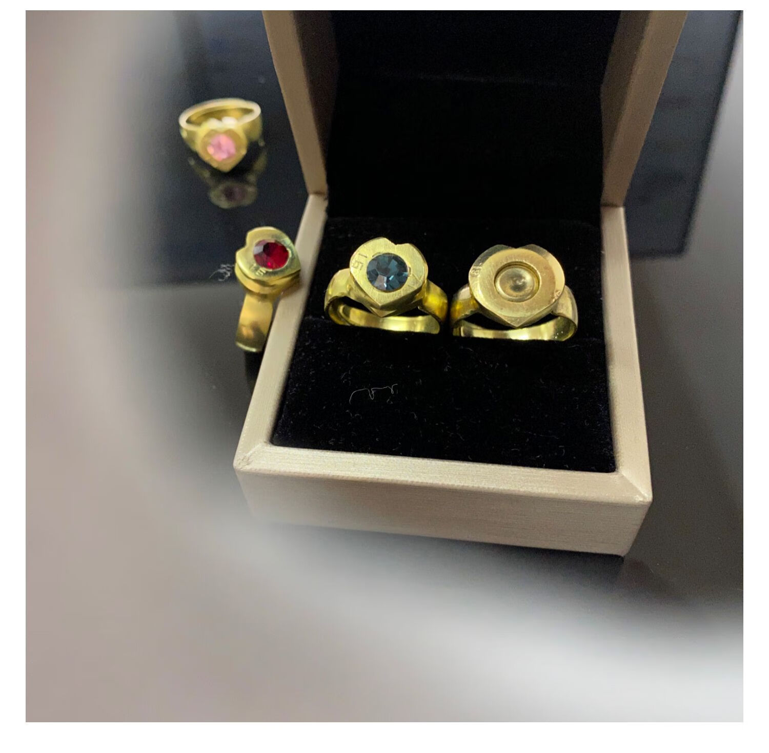 军恋戒指 弹壳戒指异地恋情侣礼物军恋戒指对戒刻字军嫂退伍军人纪念s