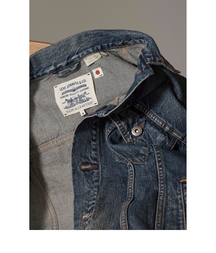 levis午夜蓝牌日本制系列男士李维斯秋季牛仔夹克674850012牛仔色l