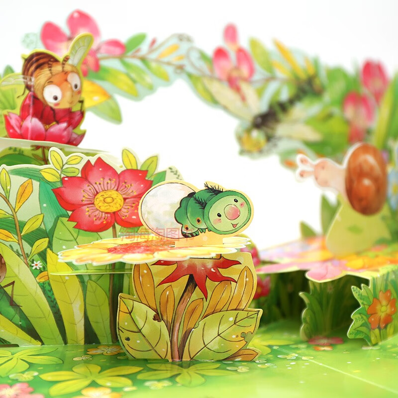 毛毛虫去哪儿了幼儿早教趣味科普儿童3d立体绘本0-3-4-5-6岁