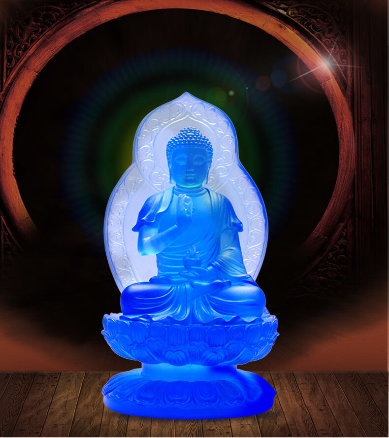 礼绘装饰摆件琉璃药师佛工艺品小件药师佛像小摆件家居客厅装饰品禅宗