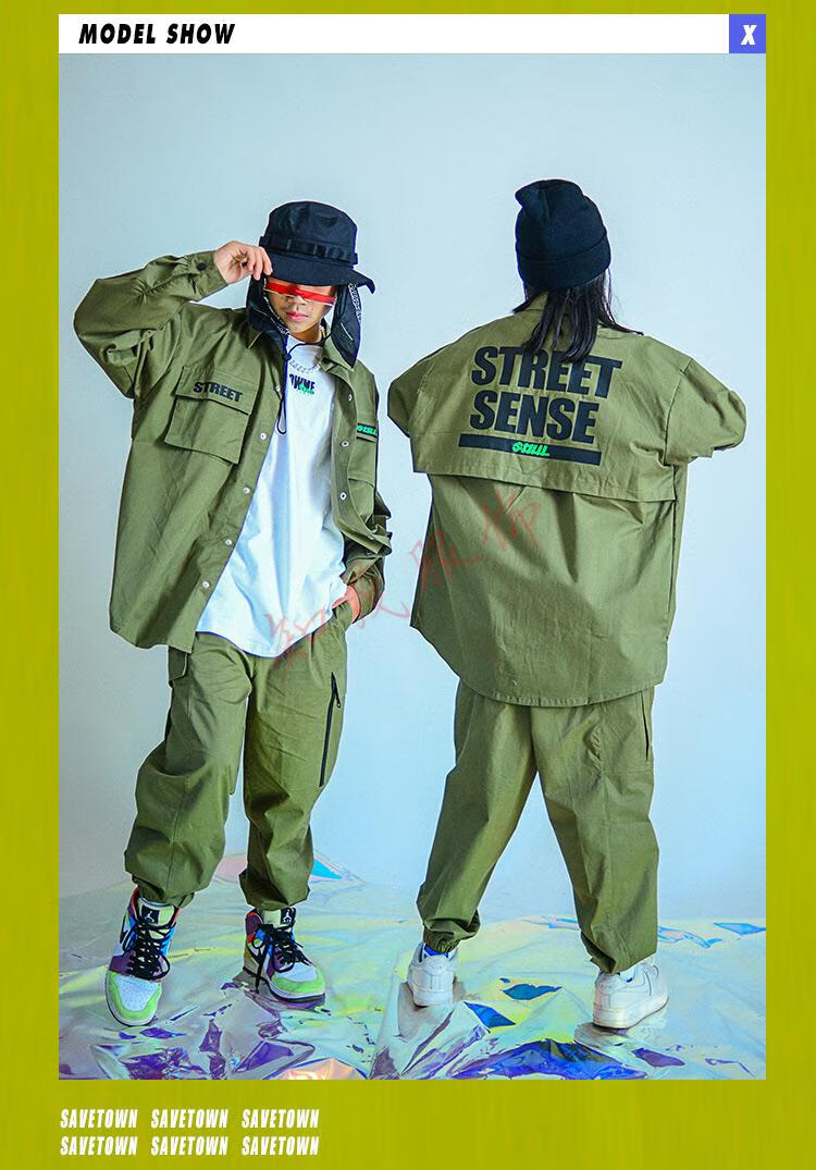 【小朋友圣诞元旦表演服】品牌男童街舞套装儿童爵士舞走秀服装帅气