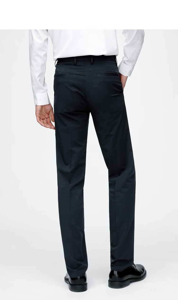 hla海澜之家直筒西裤男2022春季新品后袋印胶凉感微弹舒适修身商务