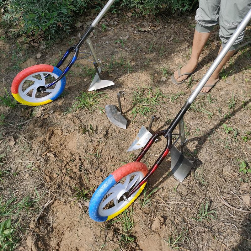 手推除草机锄地松土翻地神器小型多功能农用耕地开沟翻土锄草工具