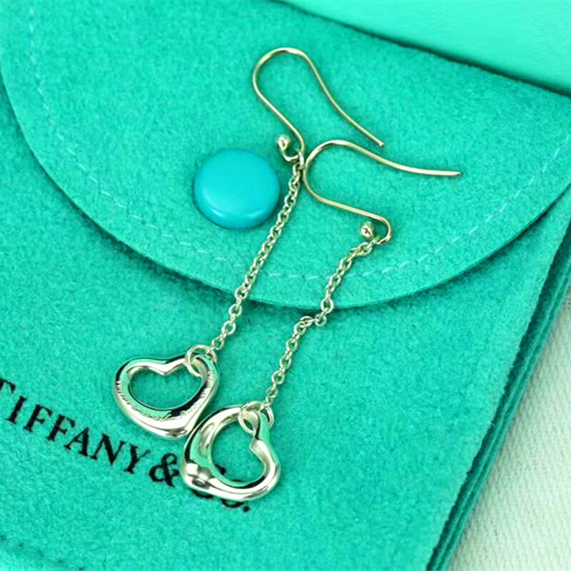 tiffany & co蒂凡尼蒂芙尼elsa peretti系列女士925银潮流爱心耳坠