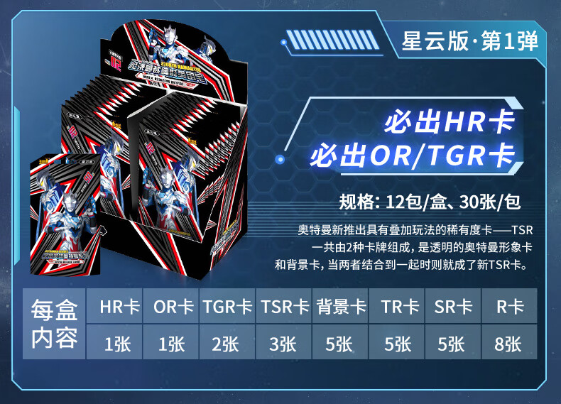 卡游奥特曼卡片星辰版星云卡OR满星金卡TGR全套TSR合体泽塔奥特曼卡牌 