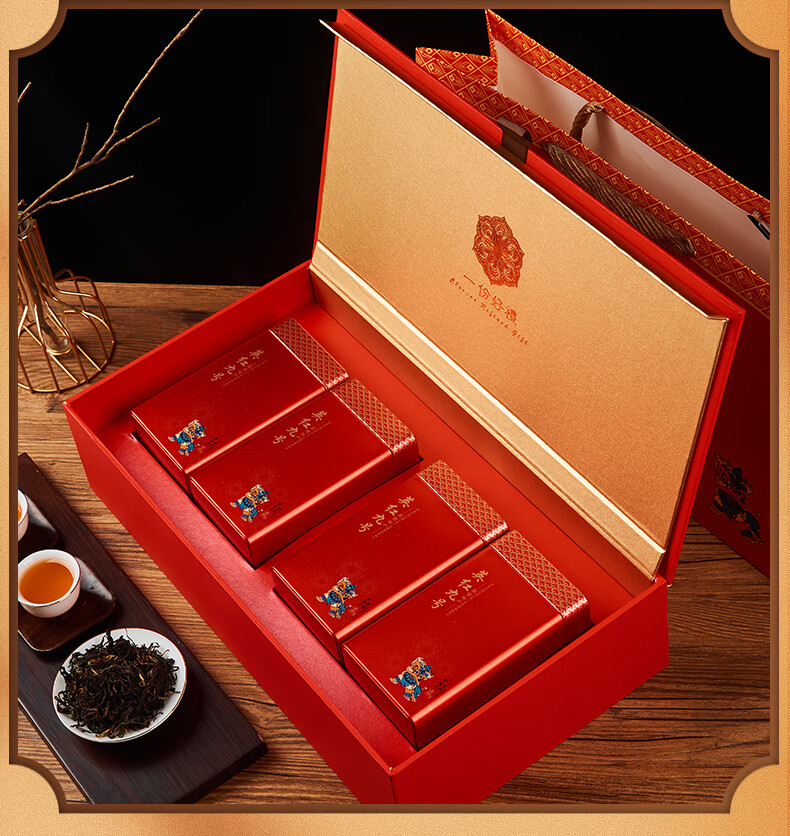 茶叶红茶英红九号礼盒装英德红茶广东特产400g木兰茗轩