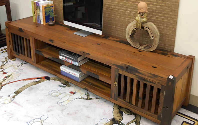 唐博士 老船木电视柜全实木客厅简约中式电视柜卧室电视柜组合会所