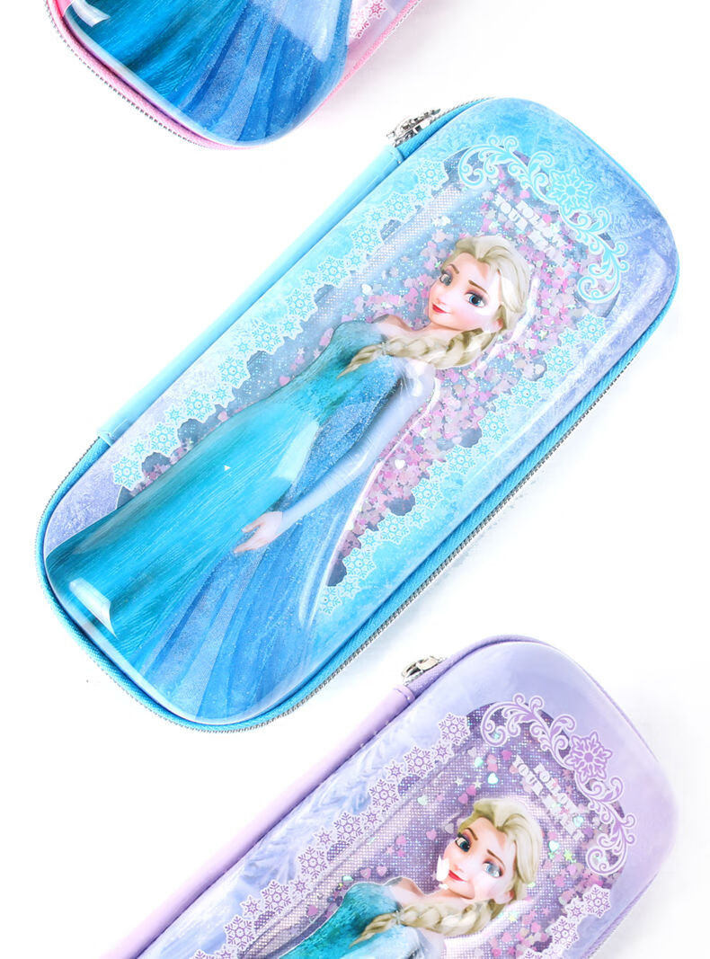 迪士尼冰雪流沙笔袋大容量女冰雪奇缘文具盒儿童小学生多功能笔盒