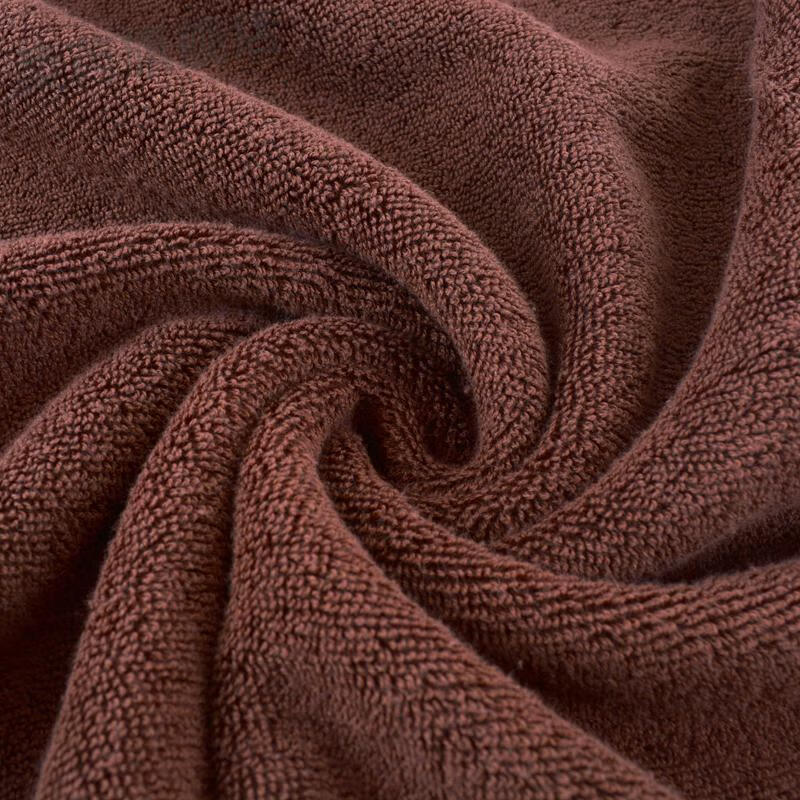 吸水深棕色艾灸火疗毛巾褐色美容包头巾咖啡色毛巾5080cm重200g0x0cm