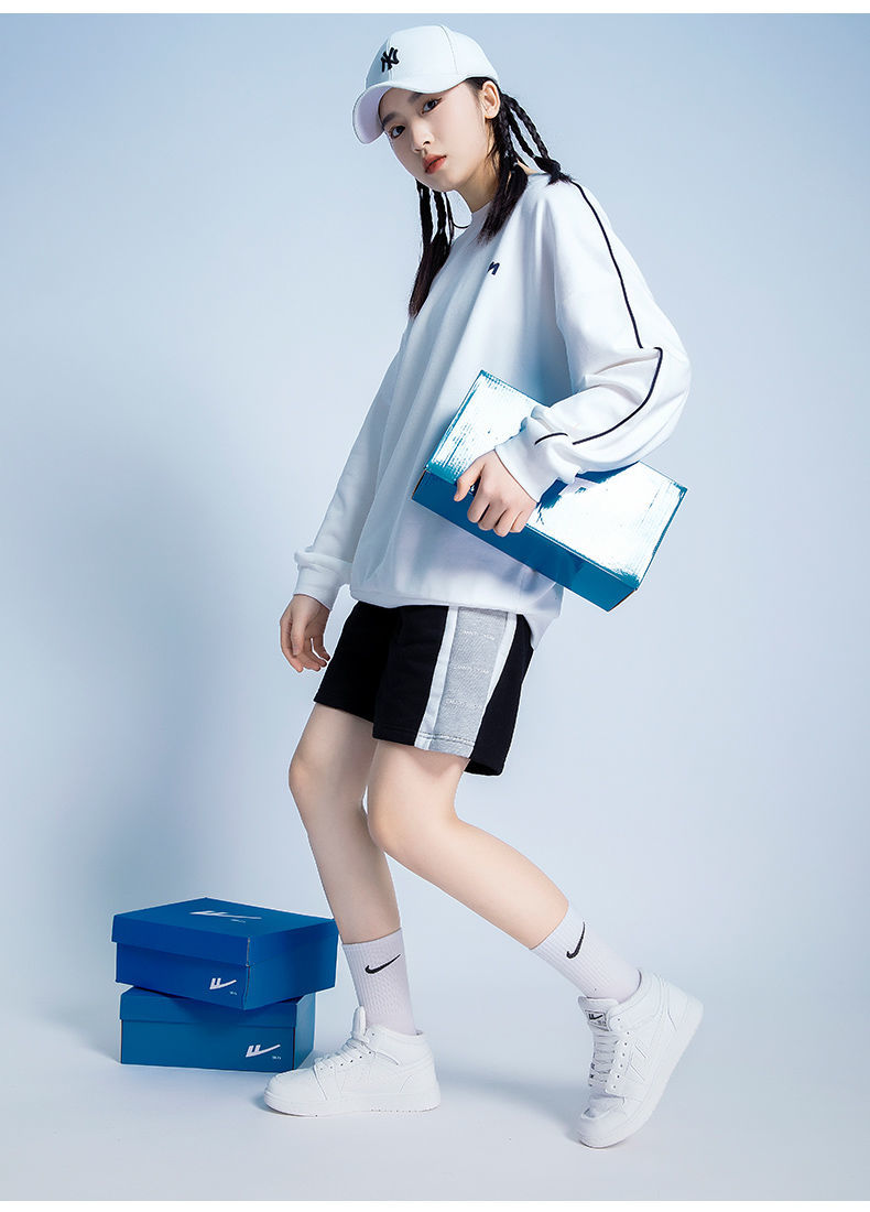 高帮鞋男女情侣ins空军一号秋季百搭潮流小白鞋运动板鞋白色35