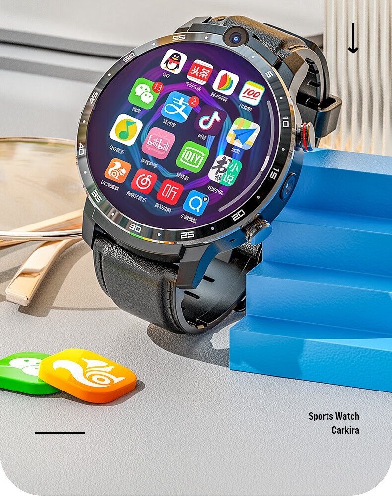 华为(huawei)通用可插卡智能手表4g上网下载app电话通多功能wifi上网