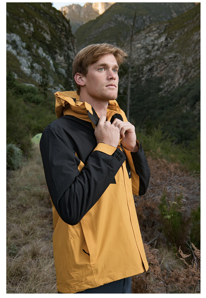 牧高笛(mobigarden) 户外休闲男款三合一抓绒内胆冲锋衣透气保暖男装