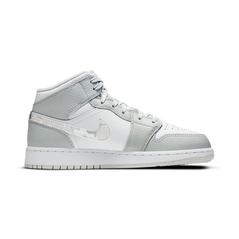 耐克nike air jordan 1 aj1 mid 灰白迷彩休闲板鞋女鞋 dd3235-100 dd