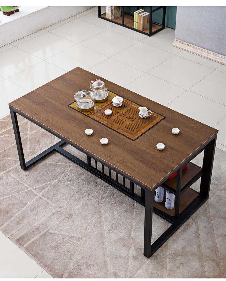 悠豪 现代简约功夫茶桌椅组合带电磁炉全自动上水阳台茶几办公茶台