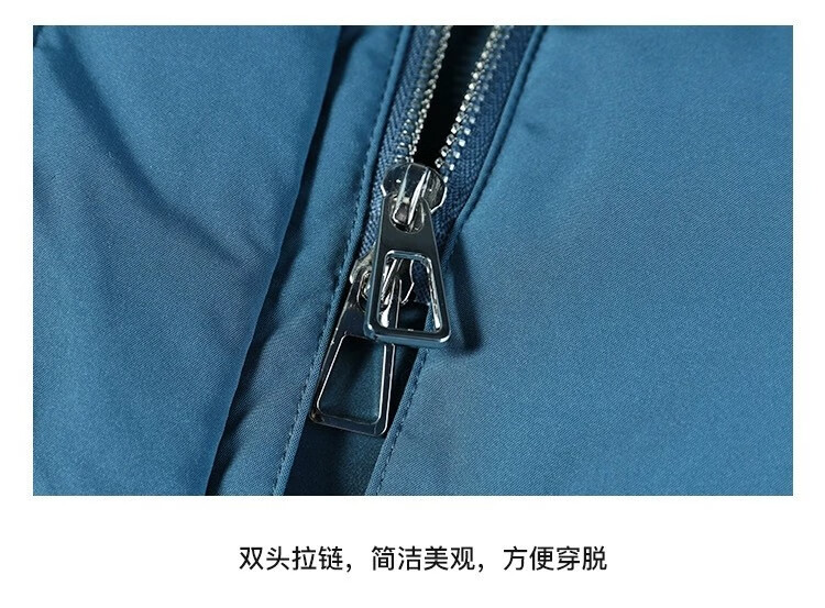 105961-拉夏贝尔羽绒服女中长款2021年新款保暖时尚大毛领羽绒外套 西桔红色 M-详情图