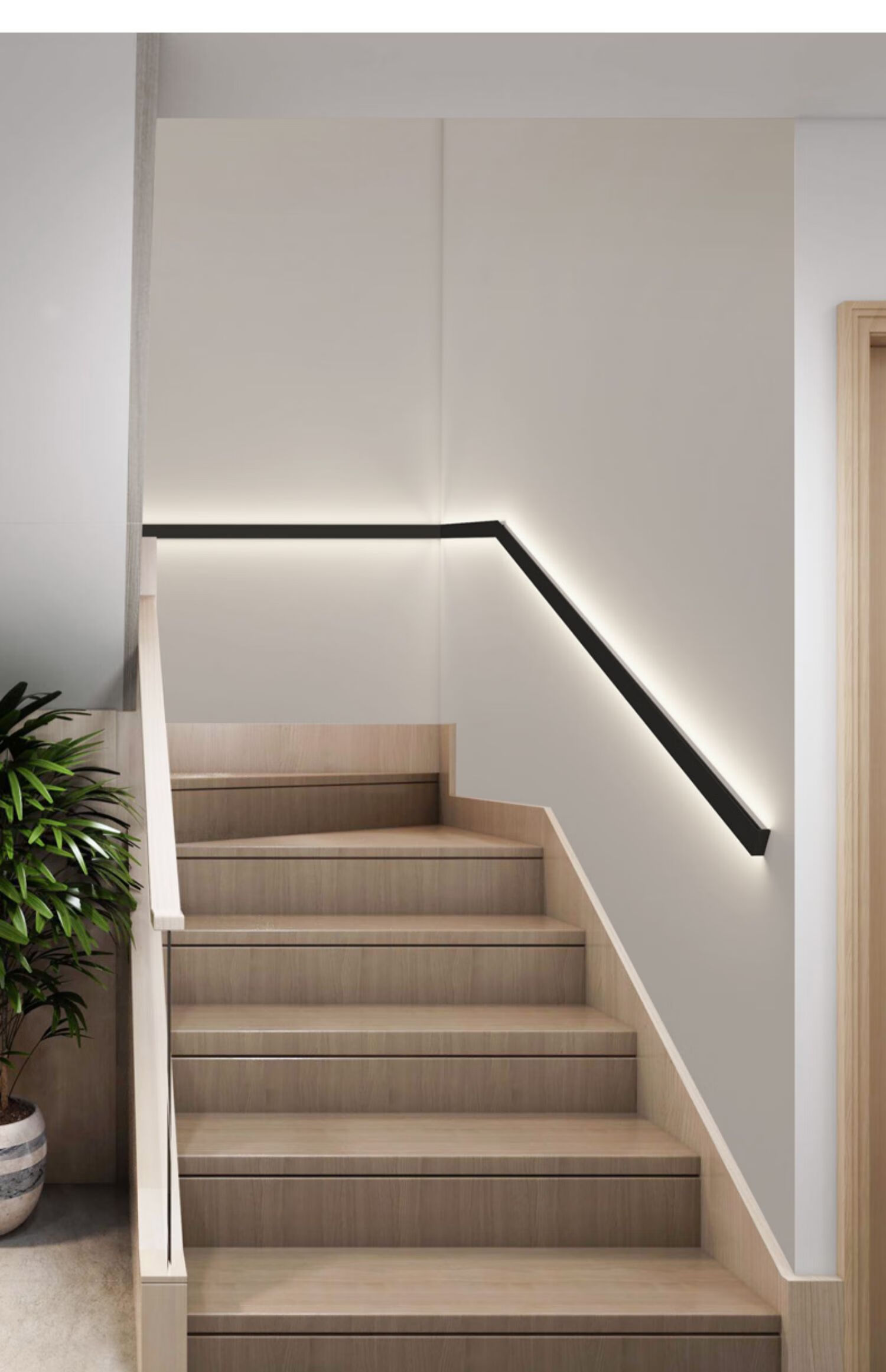 侧面长条扶手壁灯楼梯过道走廊卧室床头无主灯照明条形明装线条灯两面