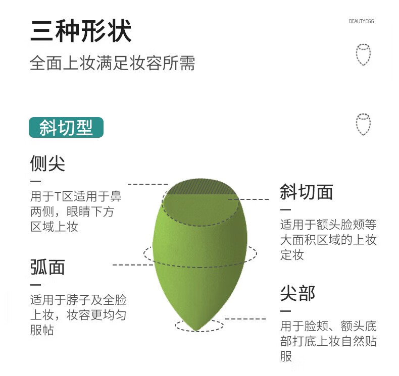 麦欧丽美妆蛋粉扑化妆蛋不吃粉海绵美妆工具 粉色系(4个盒装)