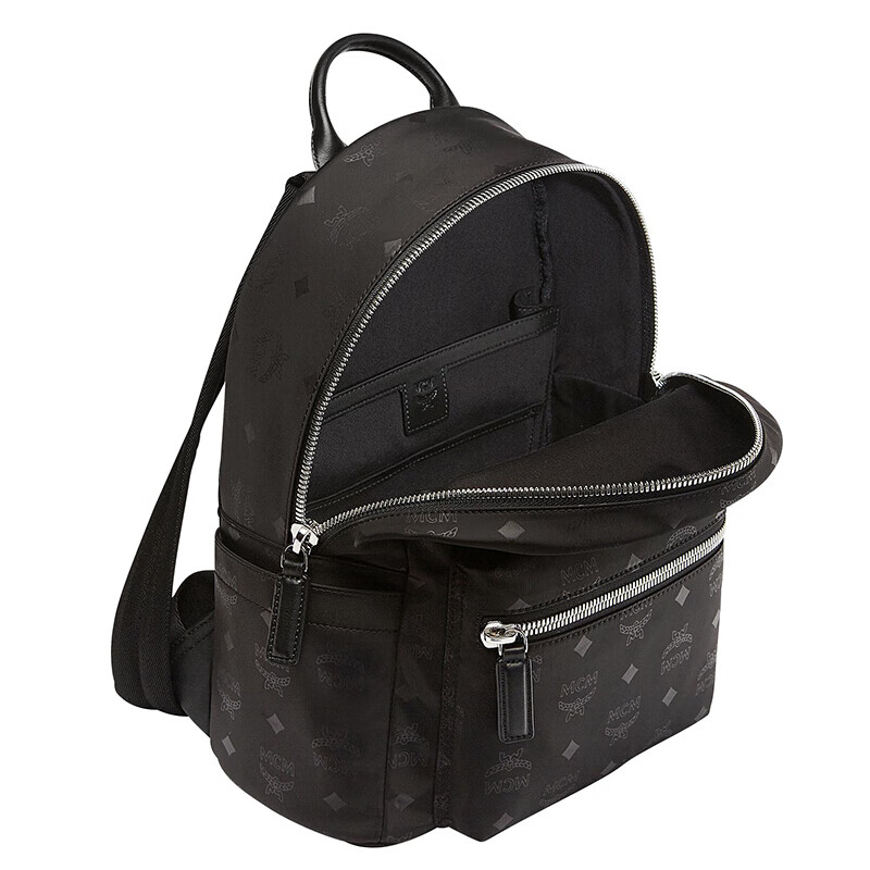 mcm男包印花logo双肩号双肩背包小号代购代购 蓝色muk7adt11 va01