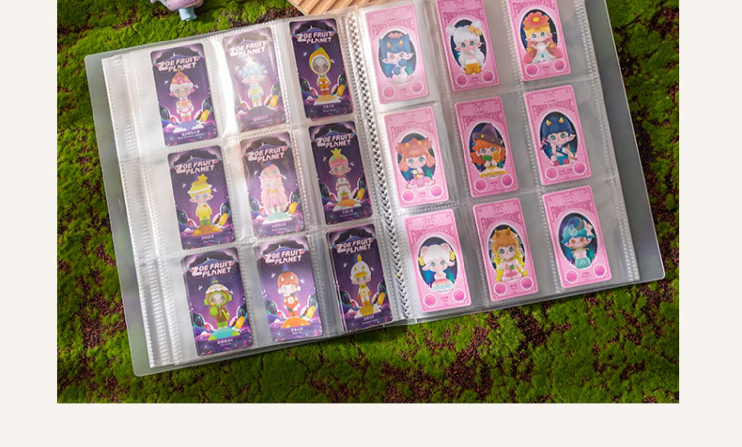 fgacct 盲盒卡片收纳册泡泡玛特迷你相薄本molly收集popmart盲盒卡册