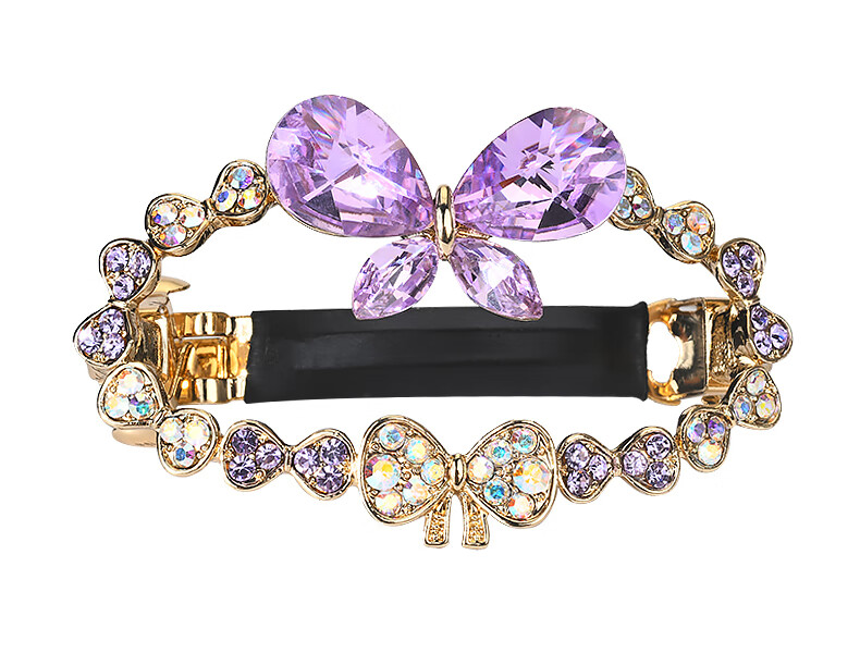 左欧 蝴蝶发夹夹子头饰小号水钻流海女头顶后脑勺半夹发卡头发卡子