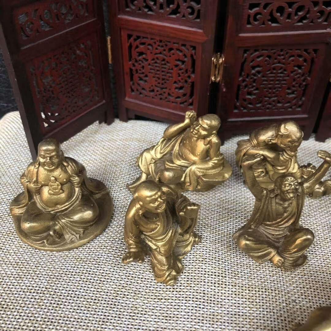 十八罗汉佛像摆件一套降龙伏虎十八铜人风水装饰礼品 十八罗汉一套