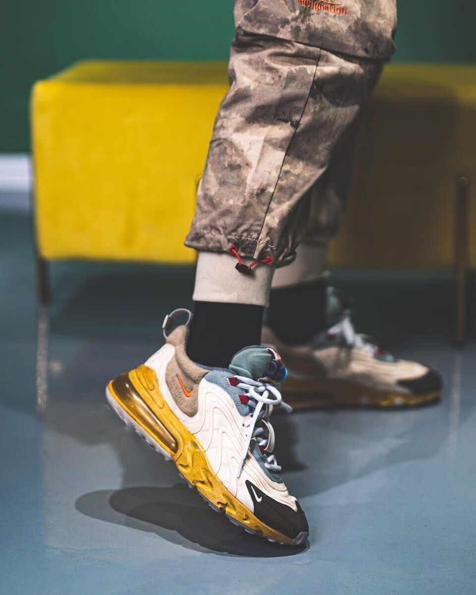 air max 270 travis scott仙人掌ts鬼脸联名男女情侣气垫跑步鞋 270