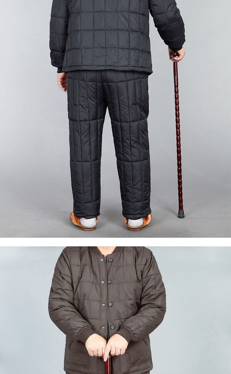 爸爸爷爷老头裤外裤男中老年人运动长裤老年男棉裤70-80岁爸爸高腰深