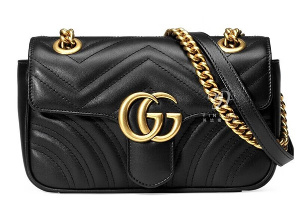 gucci古驰女包女士牛皮经典双g单肩包链条斜挎包现货直降代购预售26cm