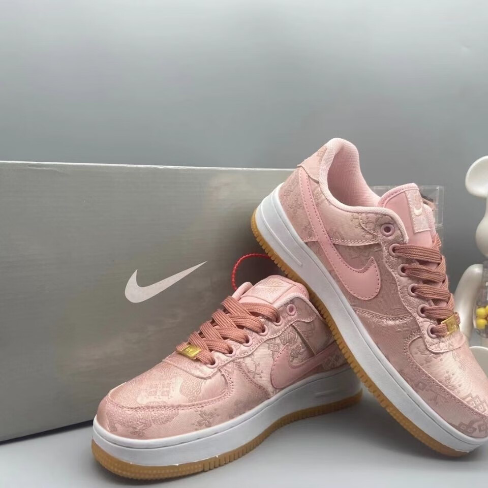 空军一号白丝绸陈冠希百搭1男女低帮板鞋同款联名情侣ins 空军白丝绸