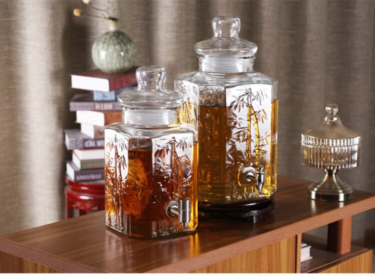 方型泡酒瓶洒泡酒斤酒大瓶子泡药酒坛子酒罐玻璃带20斤大号台精美方形