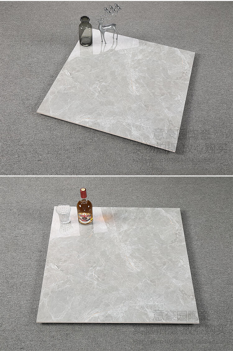 地砖800x800客厅全抛釉地板砖灰色通体大理石瓷砖滑耐磨银河灰通体