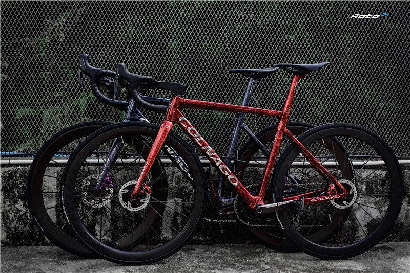 梅花aoto意大利梅花colnagov3rs碳纤维公路车架冰冻系列碟刹自行车