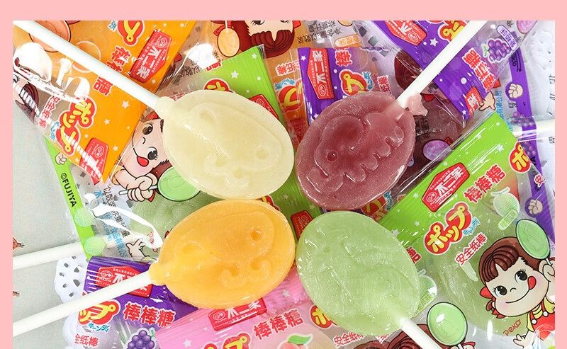 不二家大棒棒糖水果牛奶巧克力喜糖儿童零食万圣节糖果盒装礼物