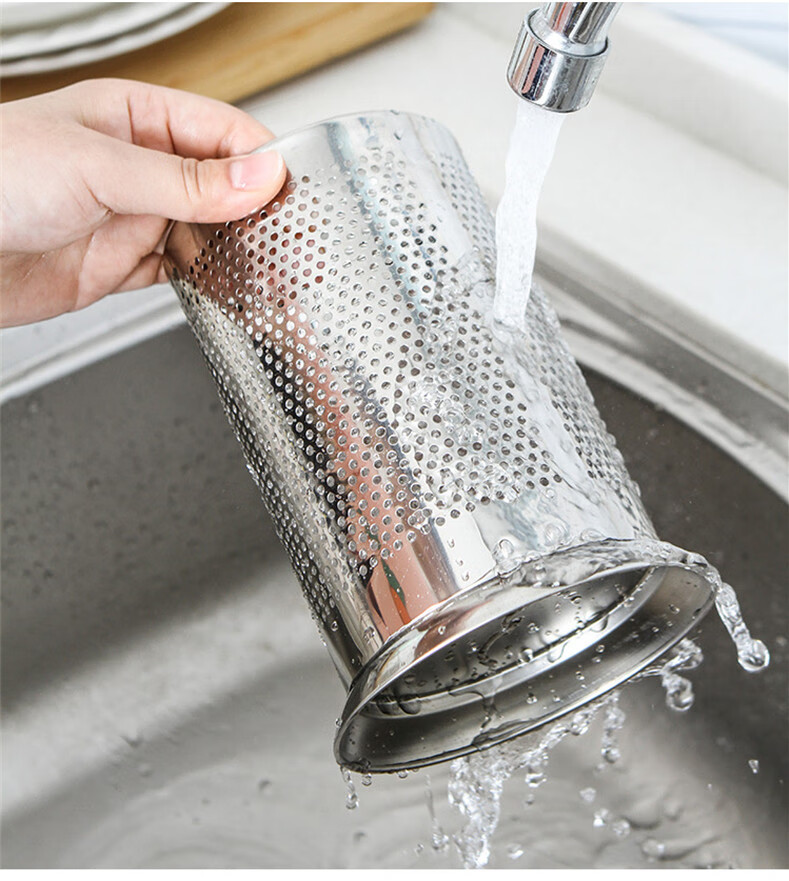 不锈钢镂空筷子笼加高沥水架家用筷子筒加高厨房多功能餐具笼子筷一个