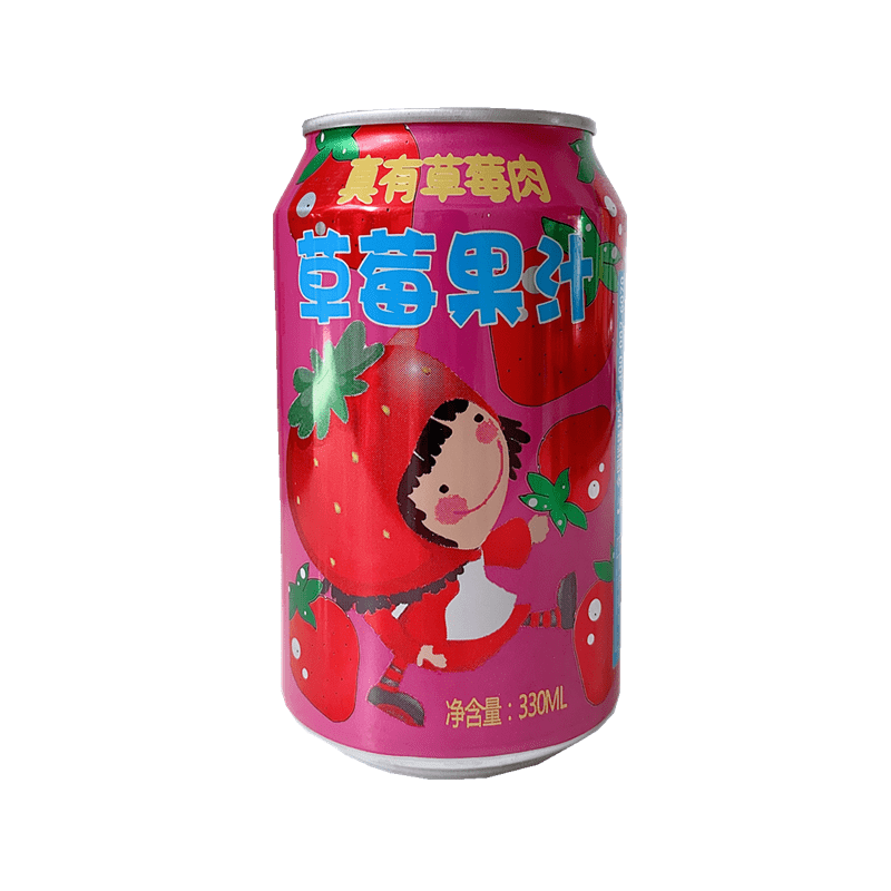 笑为鲜真有饮品桃菠萝草莓葡萄果肉多饮料葡萄汁粒330ml24罐6听果粒