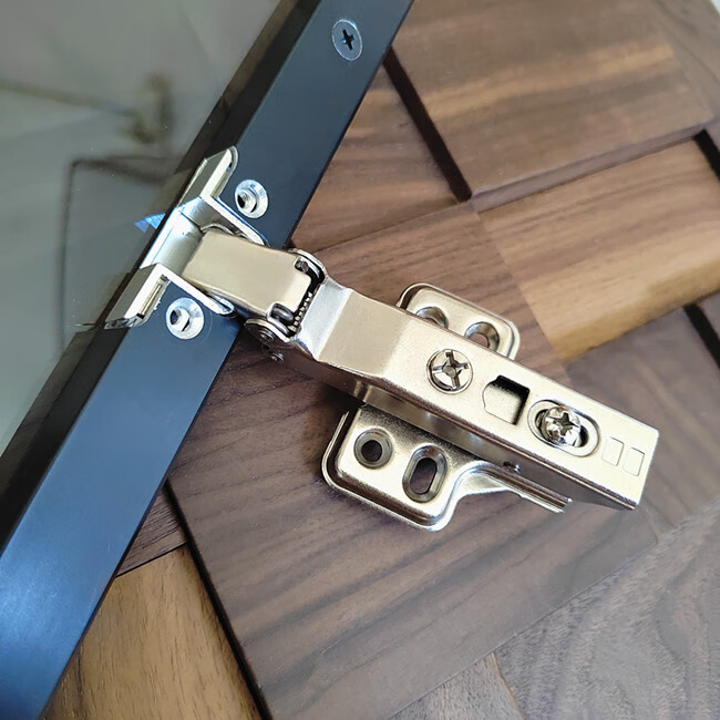 45度铝框门铰链三角斜角转角冰箱柜酒柜极简135度玻璃门缓冲合页正45