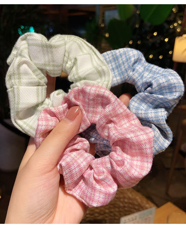 奶油系少女大肠发圈bm肥肠圈甜美头绳简约韩国扎丸子头发饰发圈芭珀丽