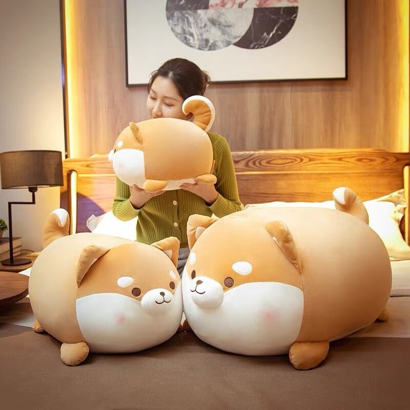 萧山抱枕 马嘉祺同款马小柴名创优品柴犬抱枕狗狗睡觉萧山抱枕布娃娃