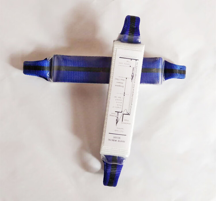 安全带缓冲包缓冲器高空作业坠落缓冲包安全带配件双钩绳缓冲包蓝色