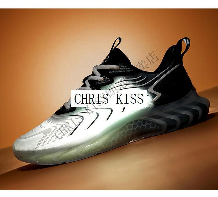 中国助乐潮鞋 直播爆款潮鞋夏季新款运动鞋休闲透气百搭网面跑步鞋 白