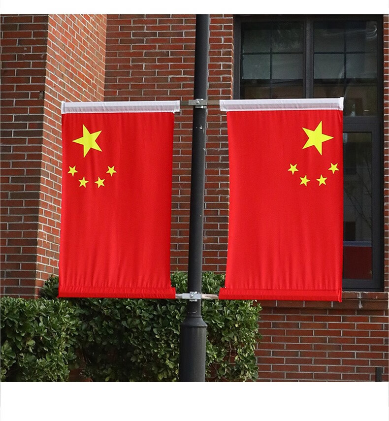 逸沁堂 灯杆红旗党旗3号4号5号6号路灯杆工型v型y型升级款360度旋转不