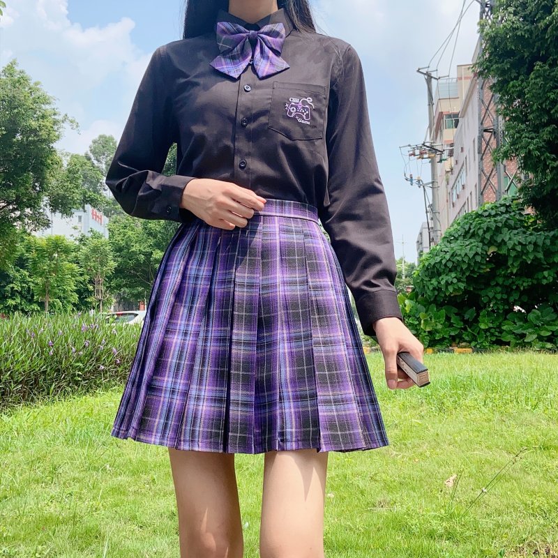 日系学院风秋冬季jk制服裙套装甜心风暴百褶裙长袖衬衫寸衫套时尚百搭