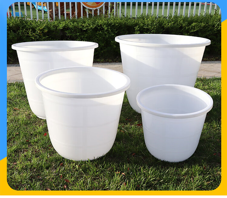 塑料水缸特大号加厚钢化圆形桶发酵泡菜储水用食品级洗车桶大白桶 188