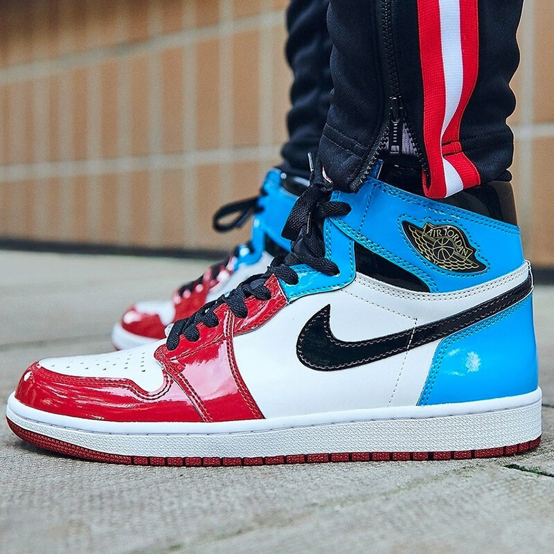 潮nikeairjordanaj1highog耐克男女鞋板鞋红蓝反转警灯篮球鞋dc